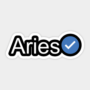 Verified Aries (White Text) Sticker